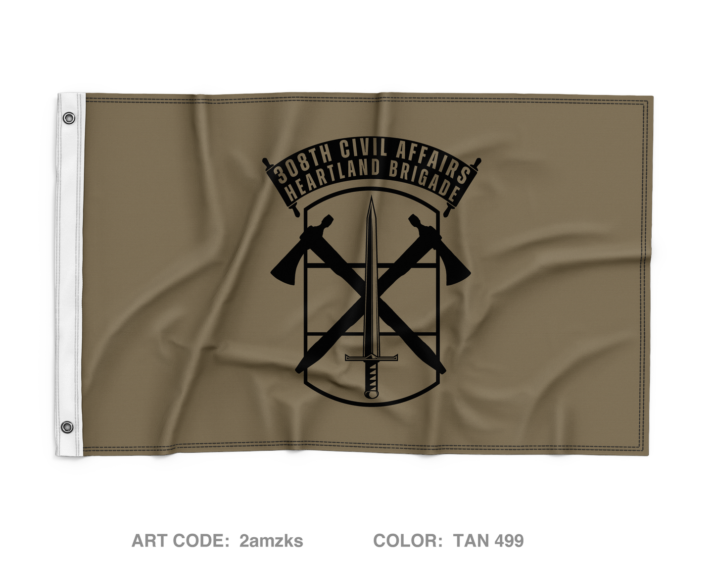 308th Civil Affairs Brigade Wall Flag - 2amzks