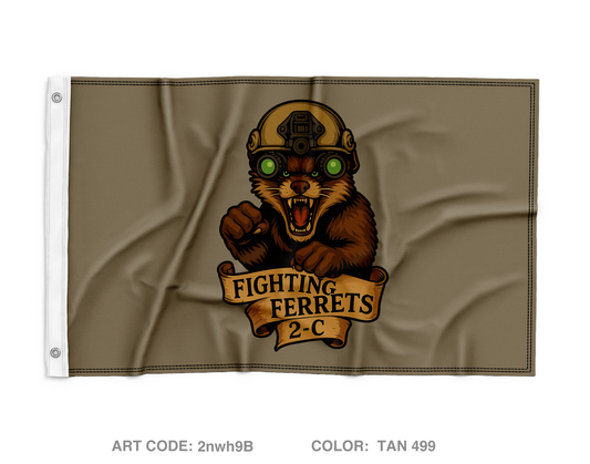 2C Ferrets Wall Flag - 2nwh9B