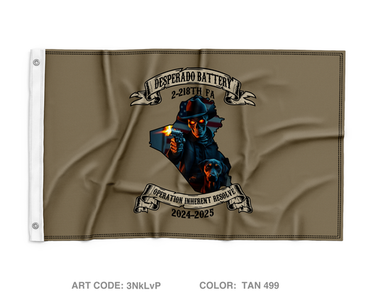 Delta Battery 2-218th FAR Wall Flag - 3NkLvP