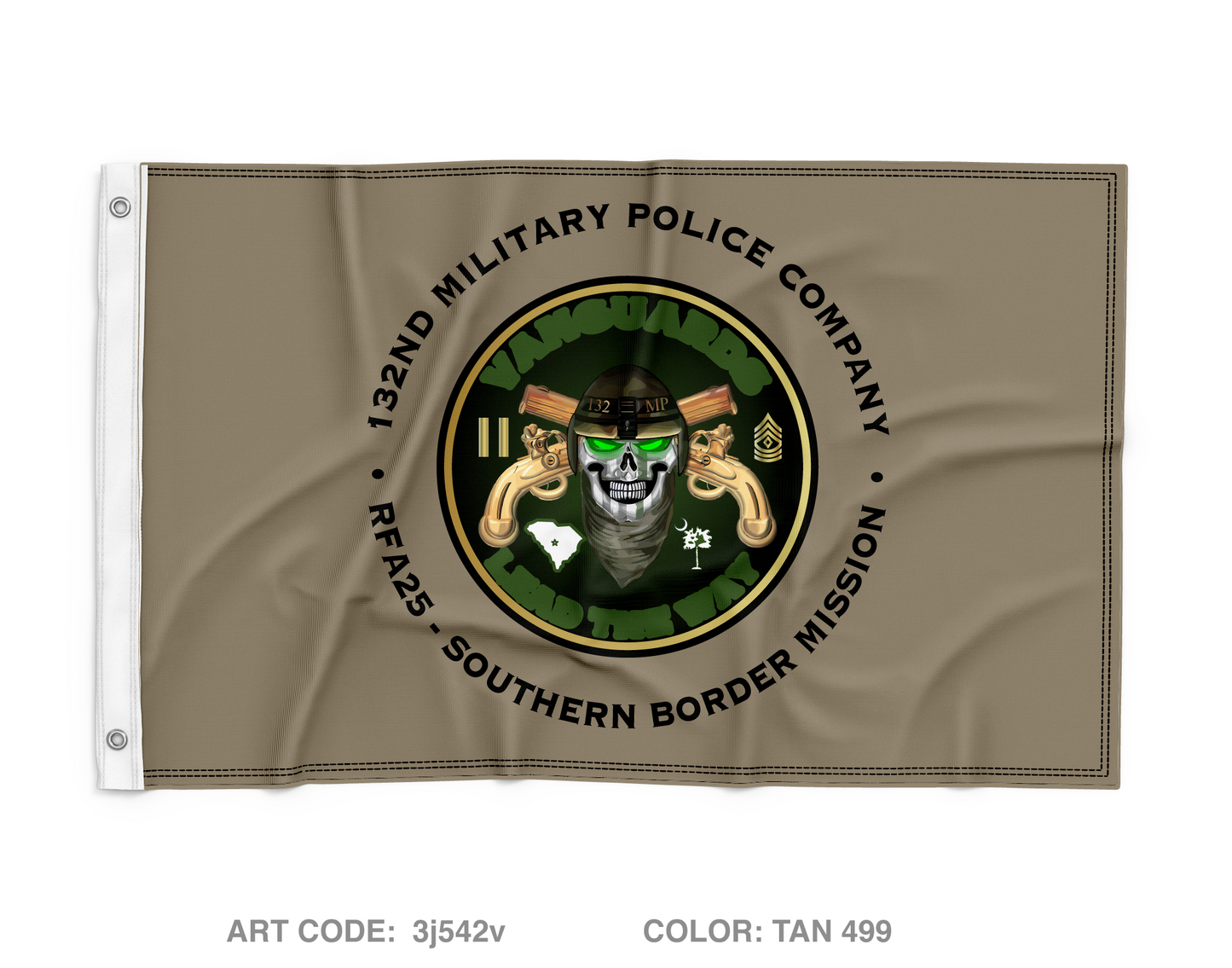 132nd Military Police Company - Norwegian Foot March Wall Flag - 3j542v