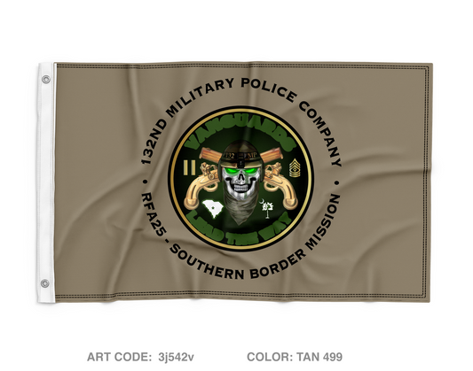 132nd Military Police Company - Norwegian Foot March Wall Flag - 3j542v