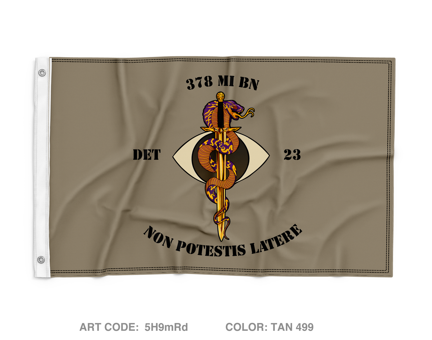 378 MI DET 23 Wall Flag - 5H9mRd