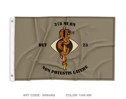 378 MI DET 23 Wall Flag - 5H9mRd