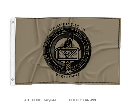 Hammer Troop, 3/2CR Wall Flag - 5wy64J