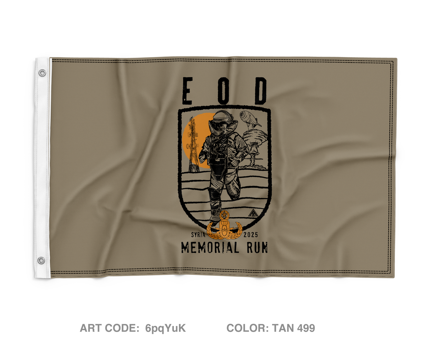 EOD Memorial Run Wall Flag - 6pqYuK