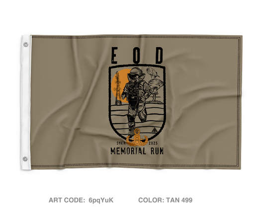 EOD Memorial Run Wall Flag - 6pqYuK