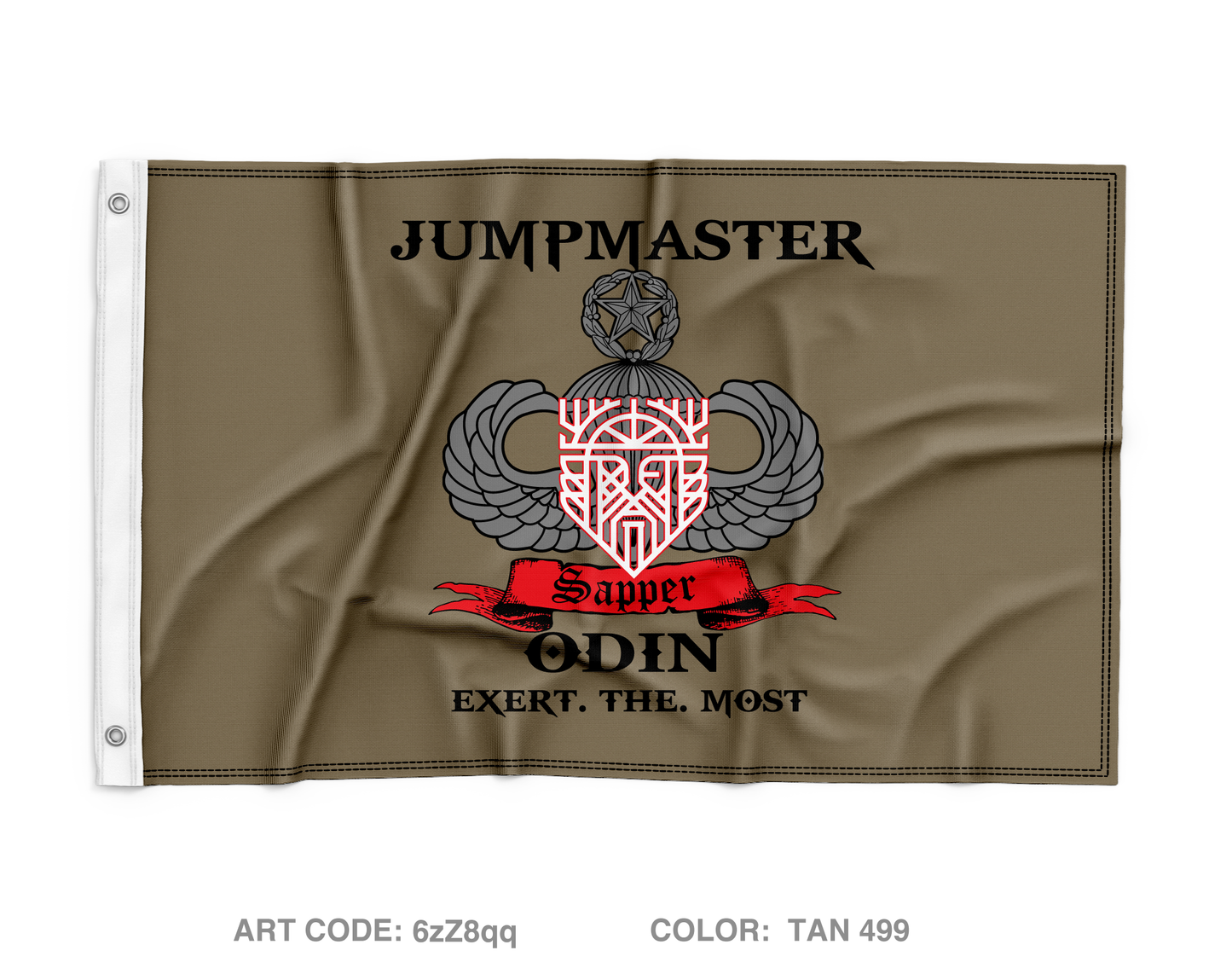 "Odin", 127th AEB, 1BCT 82ND Wall Flag - 6zZ8qq