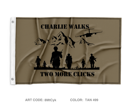 Charlie Company, 3-509th IN Wall Flag - 8MtCyk