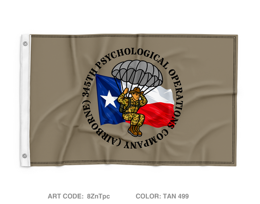 345th Psychological Operations Company (Airborne) Wall Flag - 8ZnTpc