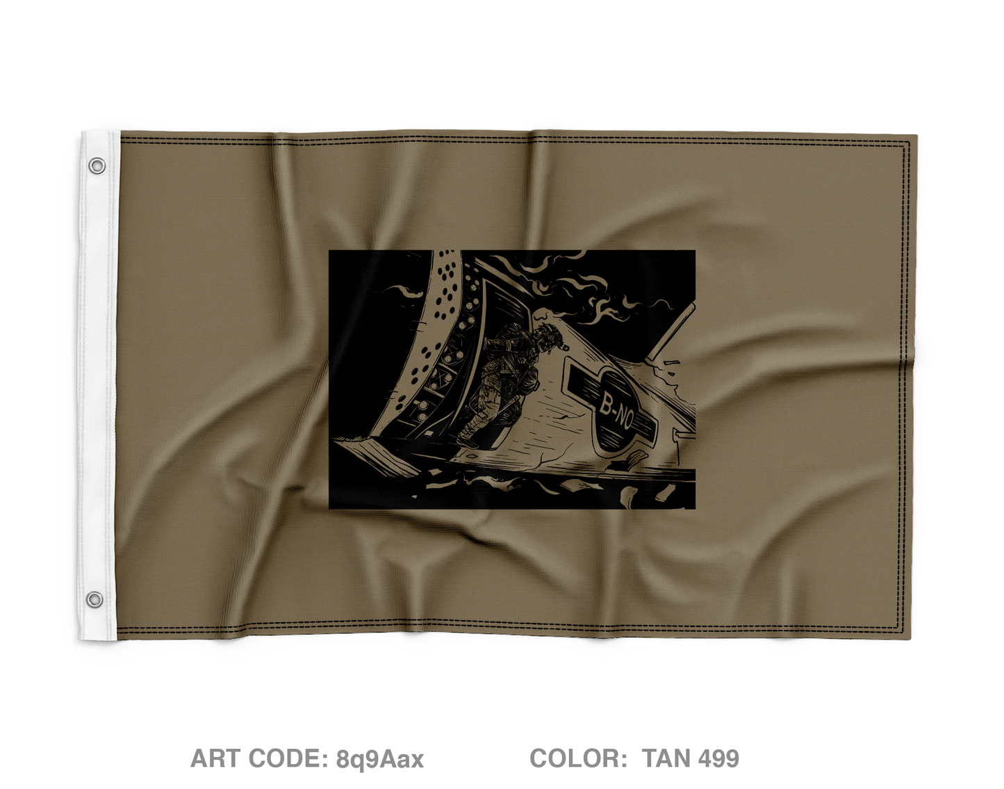 B No, 2-505 PIR Wall Flag - 8q9Aax