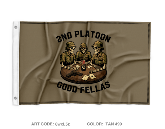 2nd platoon Blackout Wall Flag - 8wxL5z