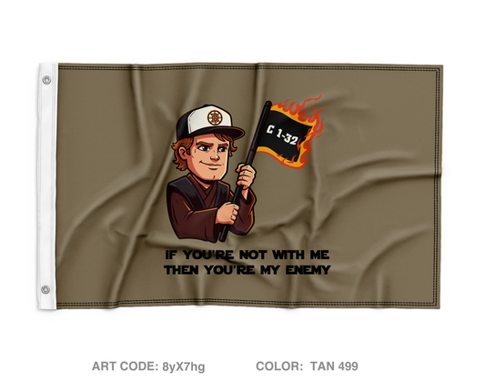 C Co FiST 1-32 1BCT 10th MTN DIV LI Wall Flag - 8yX7hg