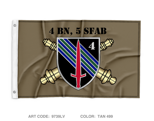 4 BN, 5 SFAB Wall Flag - 9739LV