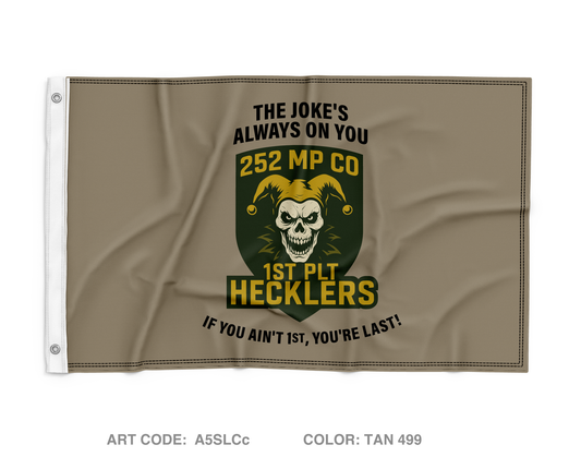 252 Military Police Company/1st Platoon Wall Flag - A5SLCc