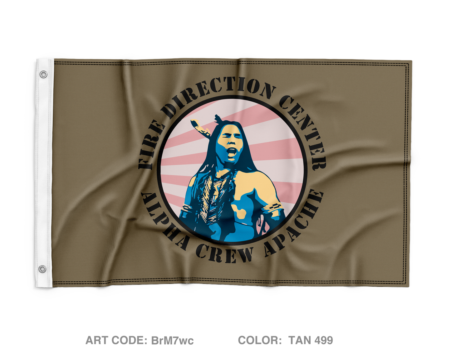 Alpha Crew, 49th Missile Defense Battalion Wall Flag - BrM7wc
