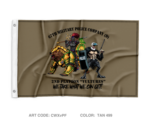 2/67 Military Police Company (D) Wall Flag - CWXvPF