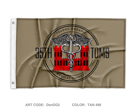 35th EN BN, TOMS Wall Flag - DsnDG2