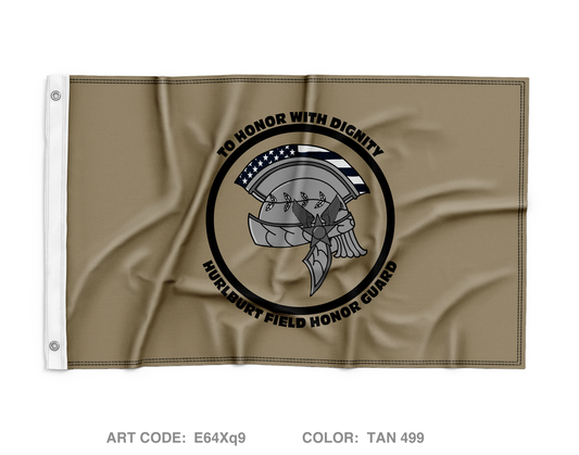 Hurlburt Field Honor Guard Wall Flag - E64Xq9