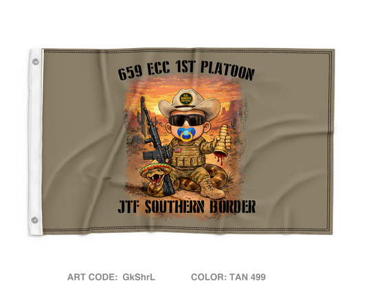 659 ECC, 1st Platoon Wall Flag - GkShrL