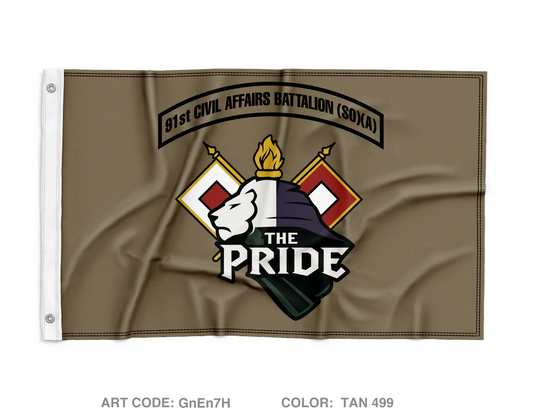 91st Civil Affairs Battalion Wall Flag - GnEn7H