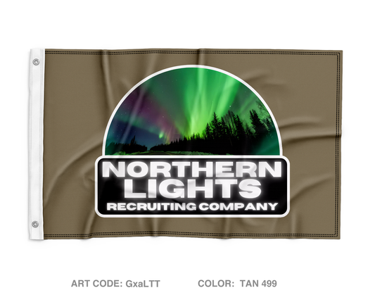 Northern Lights Recruiting Company  Wall Flag - GxaLTT