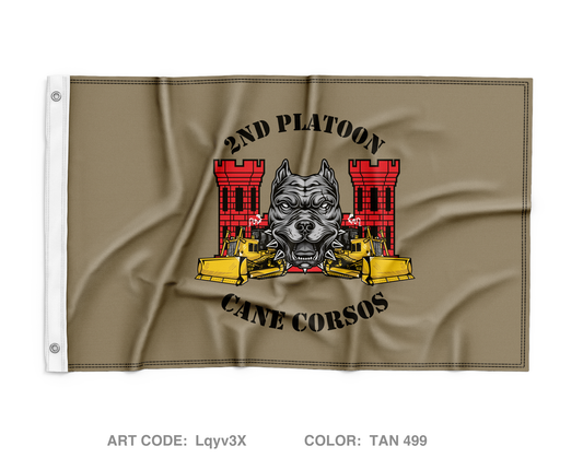 523rd ESC, 84th EN BN - Second platoon Wall Flag - Lqyv3X