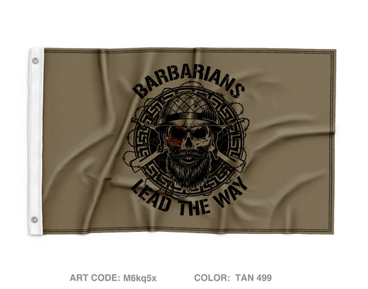 Barbarians / B Co 3-144 INF REG Wall Flag - M6kq5x
