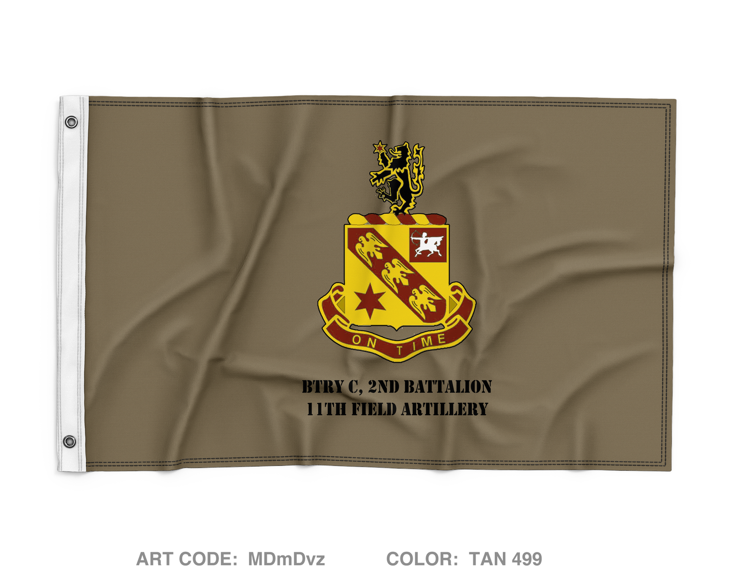 Battery C, 2D Battalion, 11th Field Artillery Regt. Wall Flag - MDmDvz