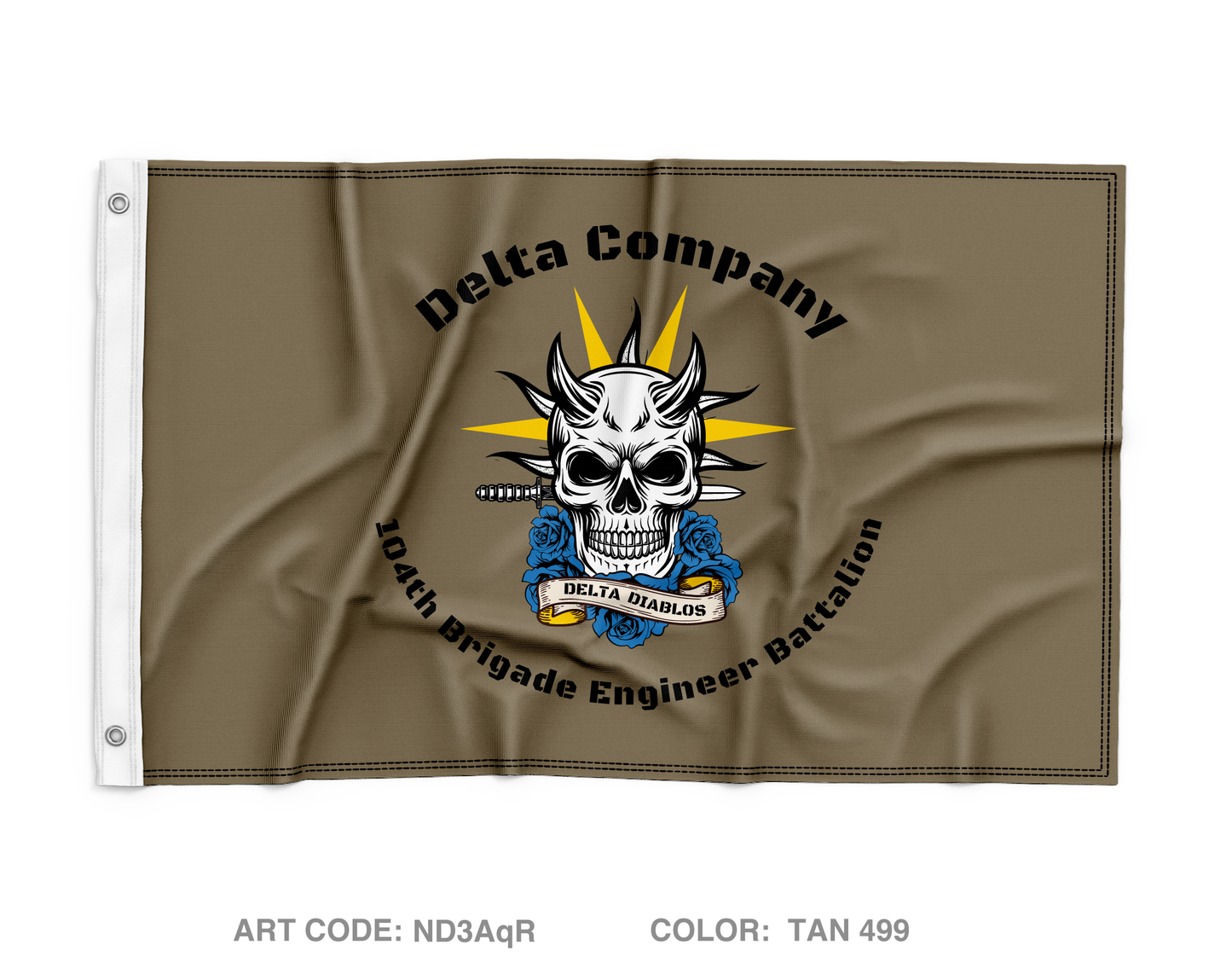 D. Co 104th BEB Wall Flag - ND3AqR