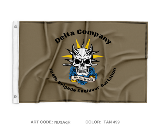 D. Co 104th BEB Wall Flag - ND3AqR