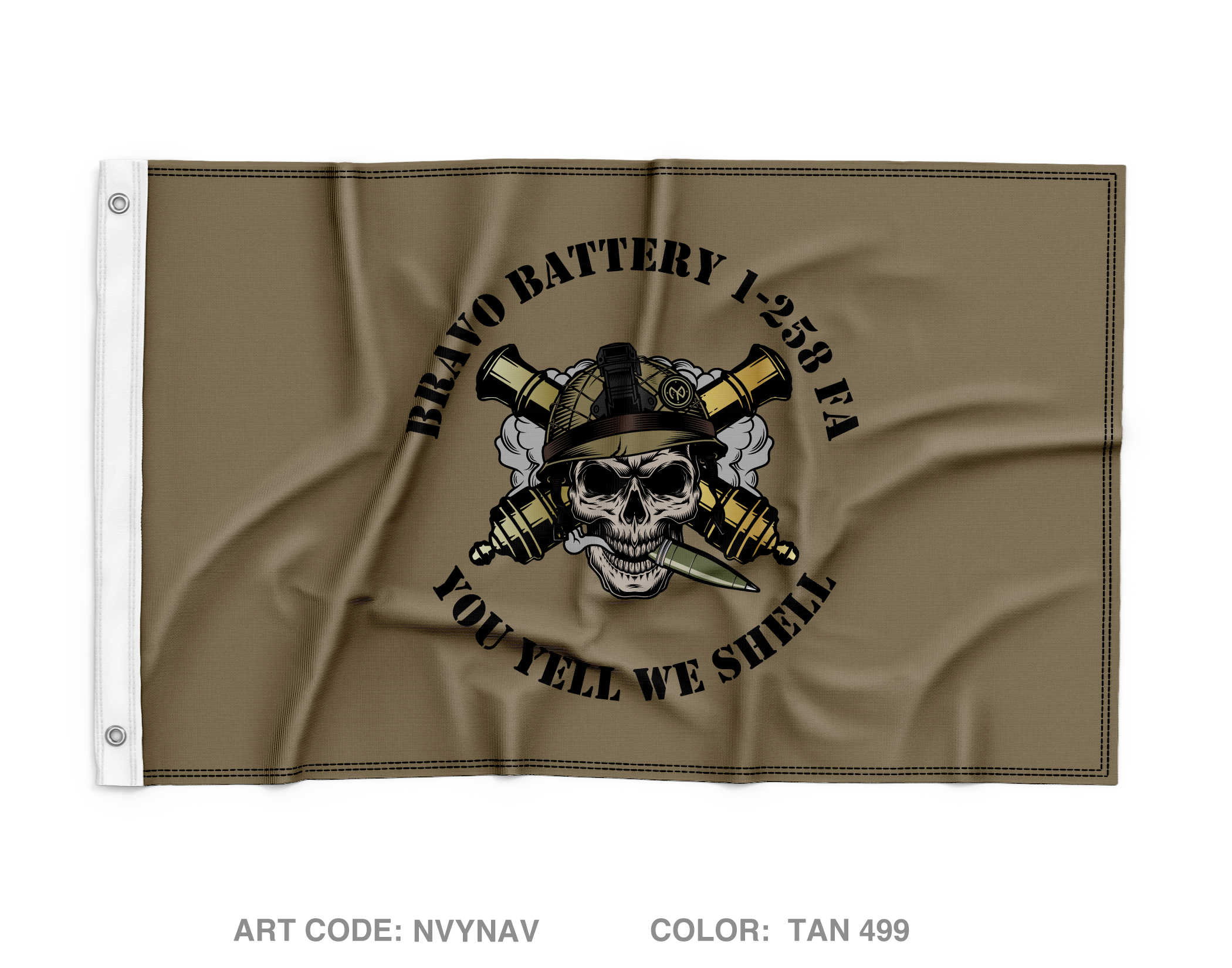 Bravo Battery 1-258 FA Wall Flag - NVYNAV – Emblem Athletic