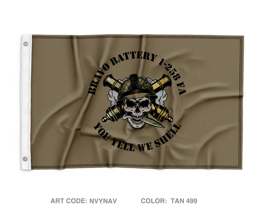 Bravo Battery 1-258 FA Wall Flag - NVYNAV