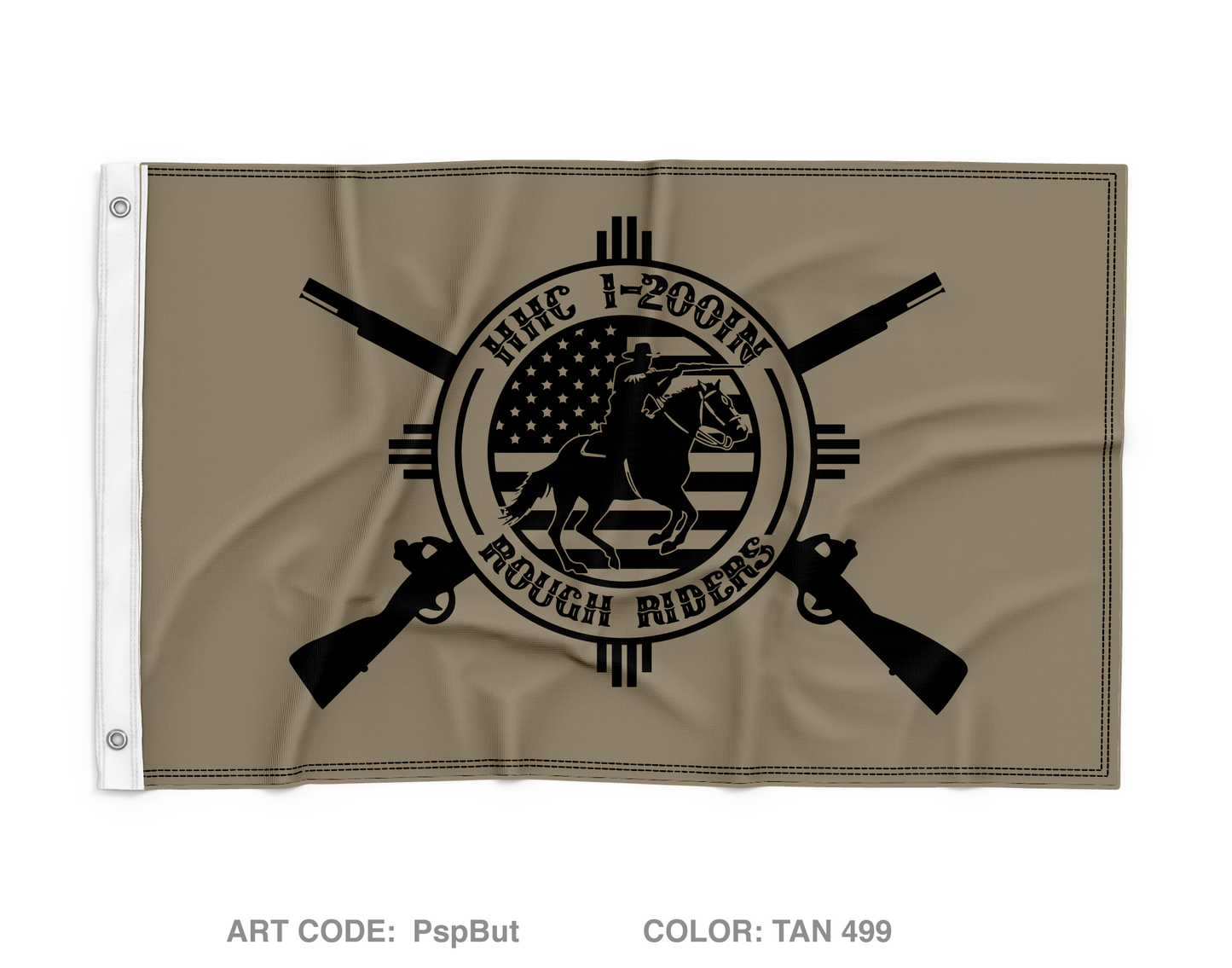 HHC, 1-200 Infantry Wall Flag - PspBut