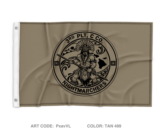 3PLT “Nightmarchers”, C Co, 2-21IN Wall Flag - PxavVL
