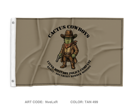 132nd Military Police Company - Foot Patrol Wall Flag - NveLxR