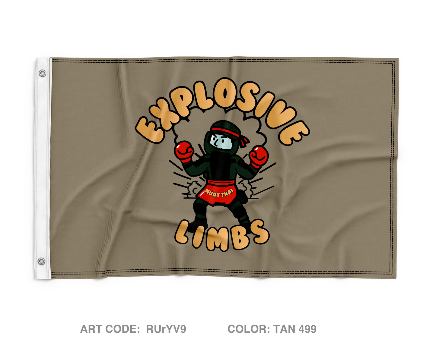 Explodive Limbs Muay Thai Wall Flag - RUrYV9