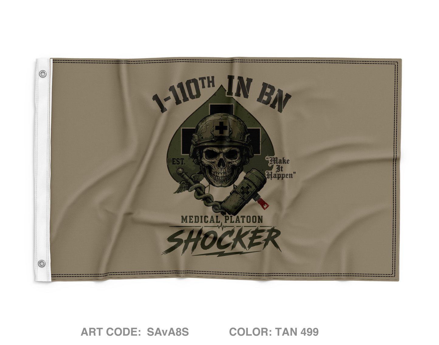 1-110th hhc medics Wall Flag - SAvA8S
