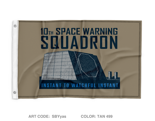 10th Space Warning Squadron Fundraising Collection Wall Flag - SBYyas