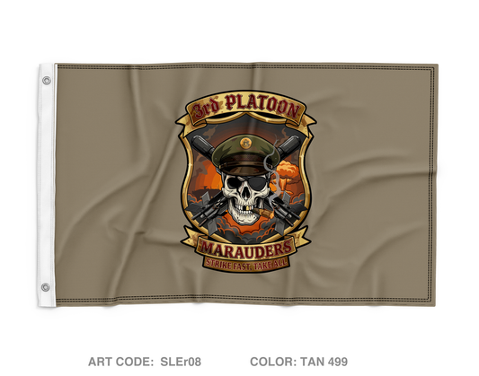 3rd Platoon MARAUDERS Wall Flag - SLEr08
