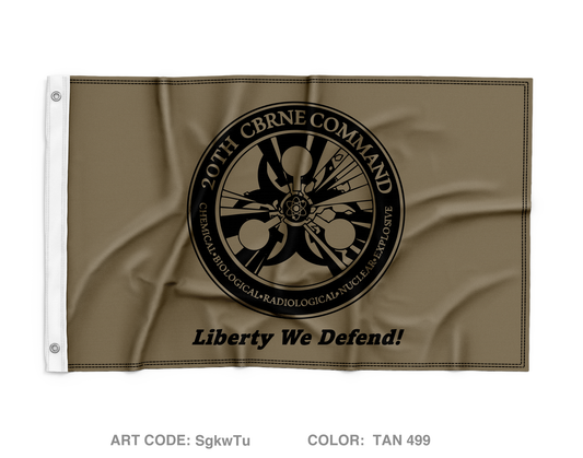 20th CBRNE Command - Command Group Wall Flag - SgkwTu
