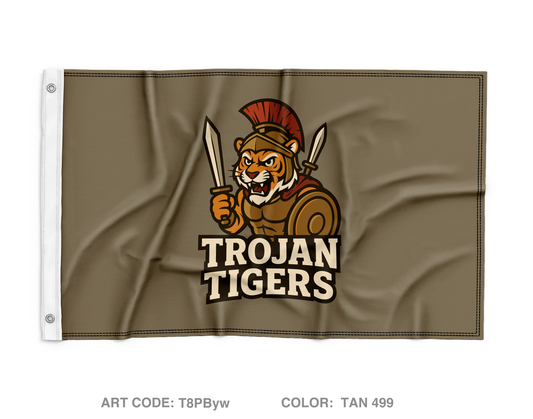 Trojan Tigers 1st squad Wall Flag - T8PByw