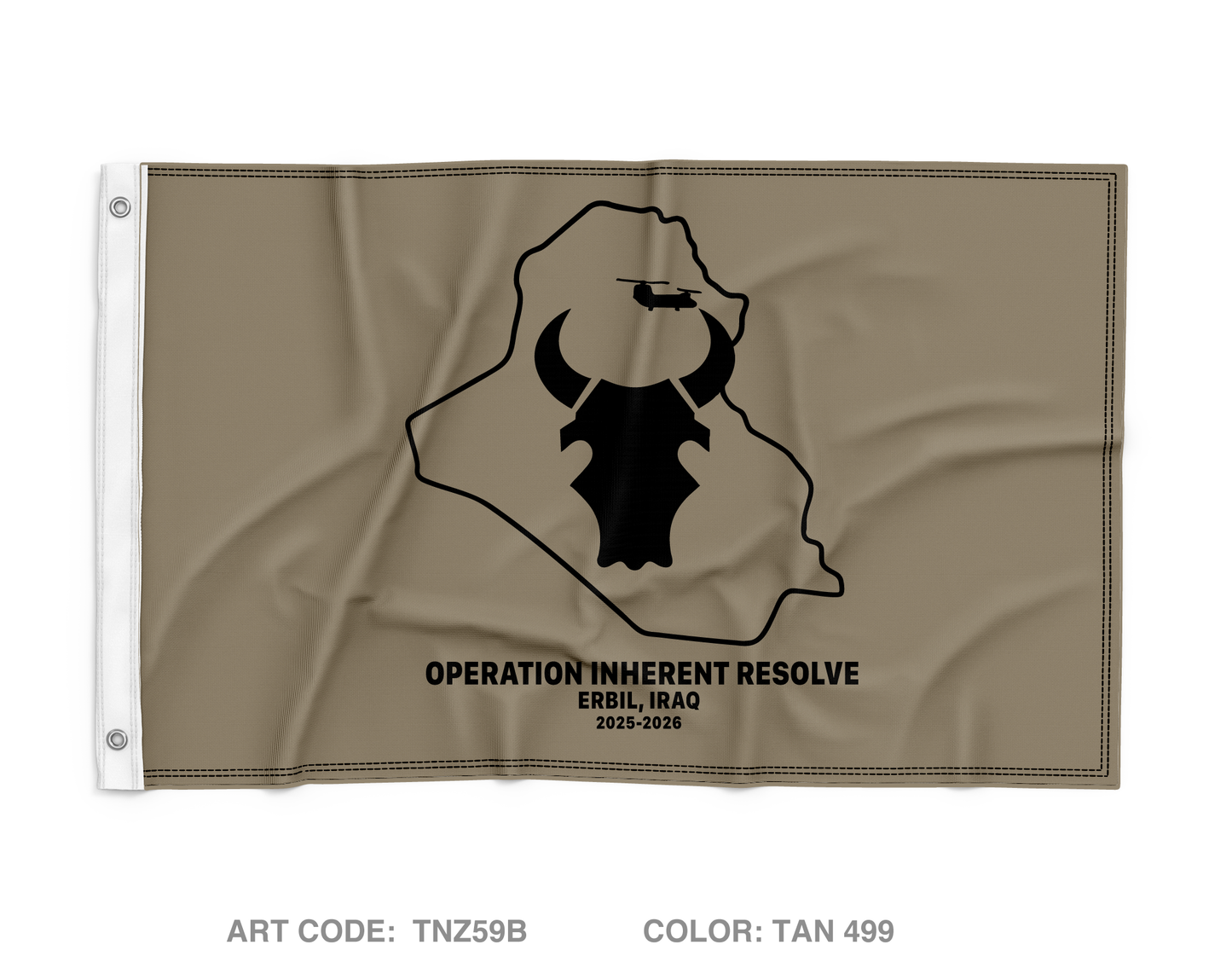 1-168 IN BN Wall Flag - TNZ59B