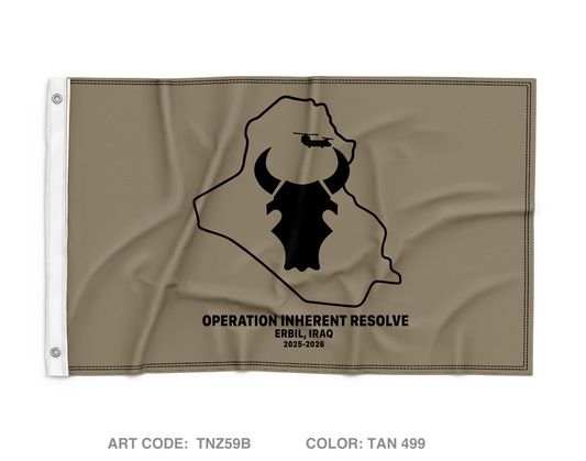 1-168 IN BN Wall Flag - TNZ59B