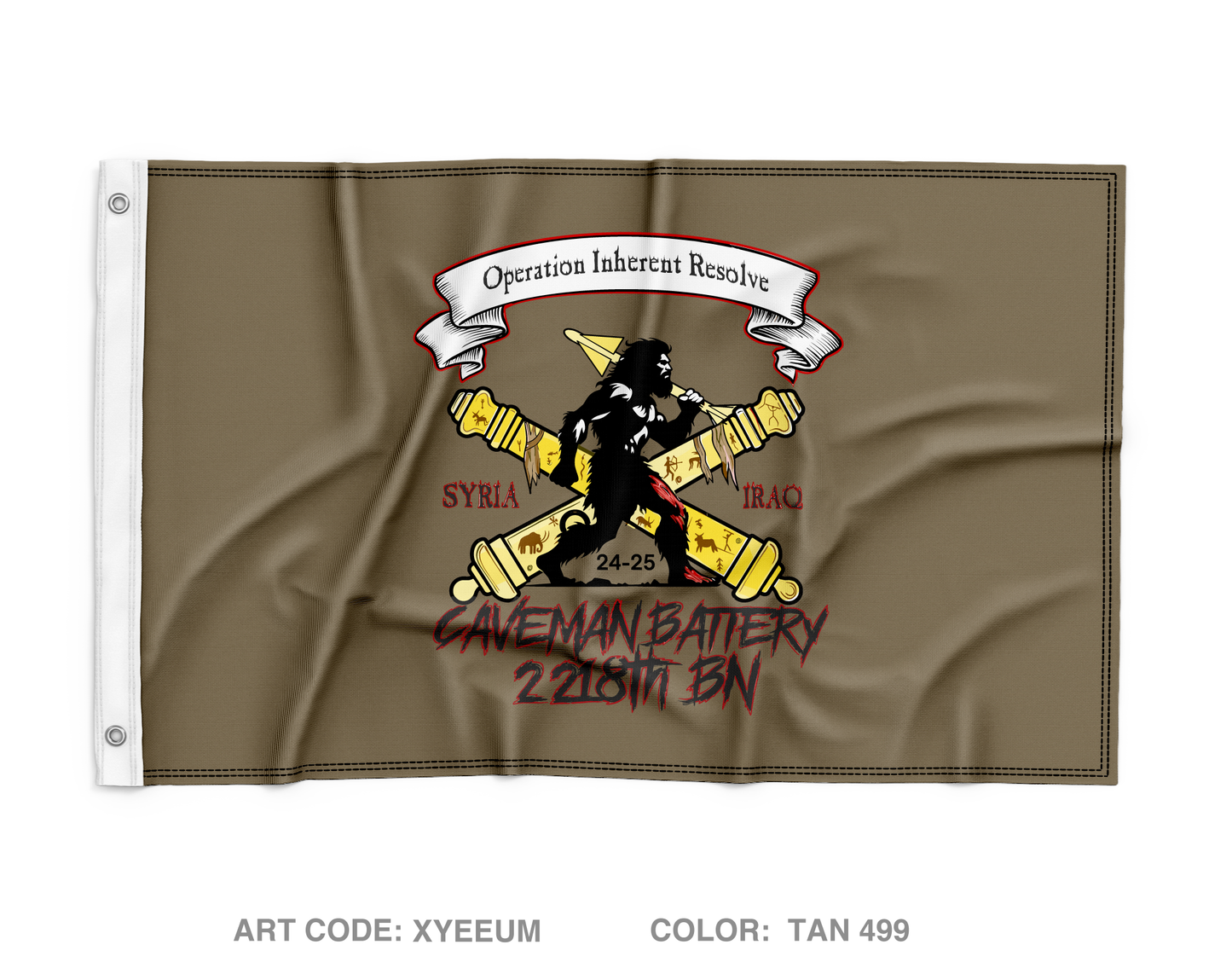 C BTRY, 2BN, 218th FAR Wall Flag - XYEEUM