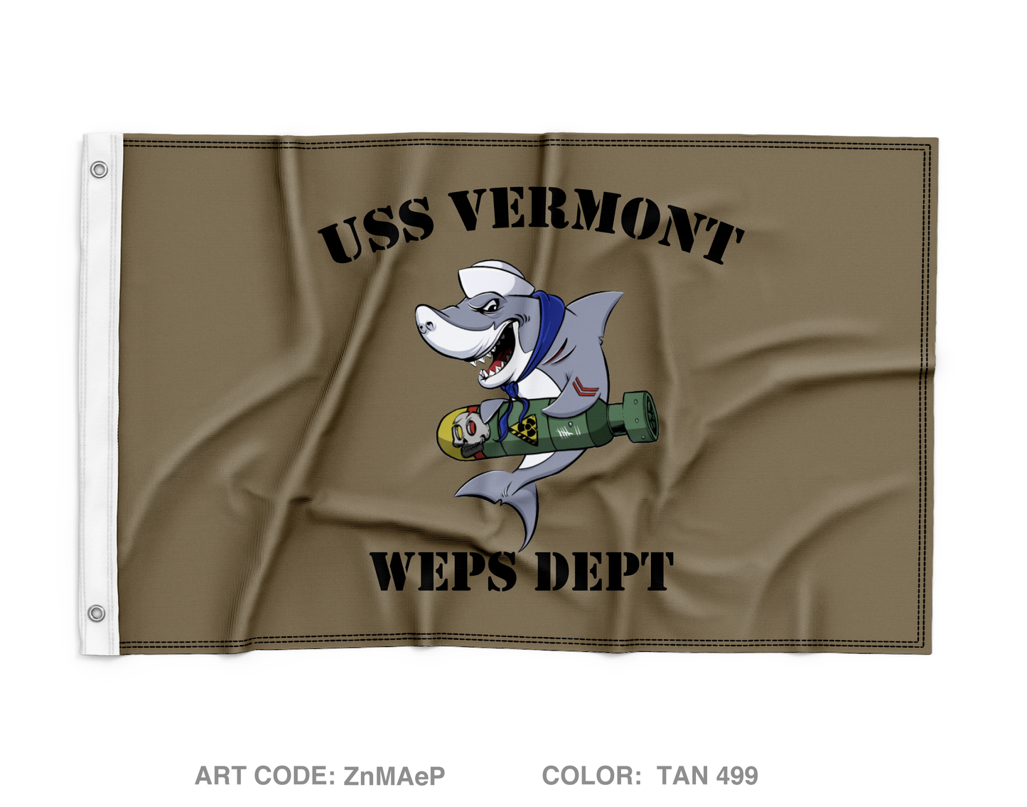 USS Vermont Wall Flag - ZnMAeP