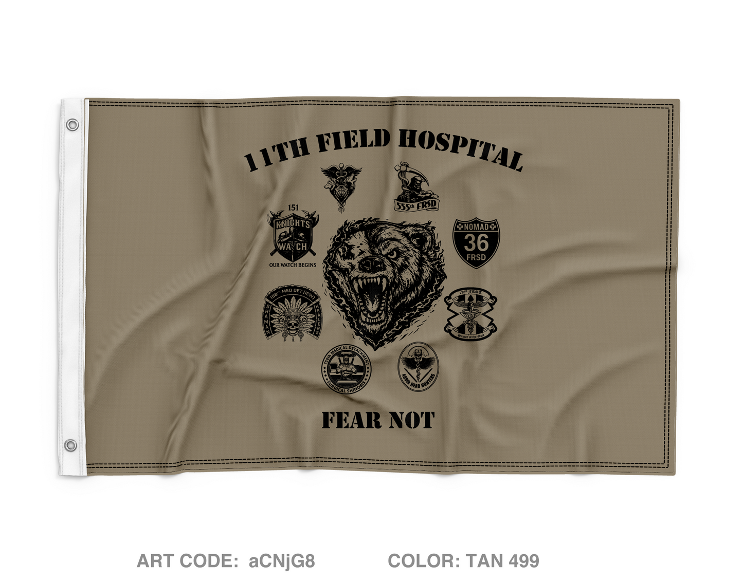 11th Field Hospital Wall Flag - aCNjG8