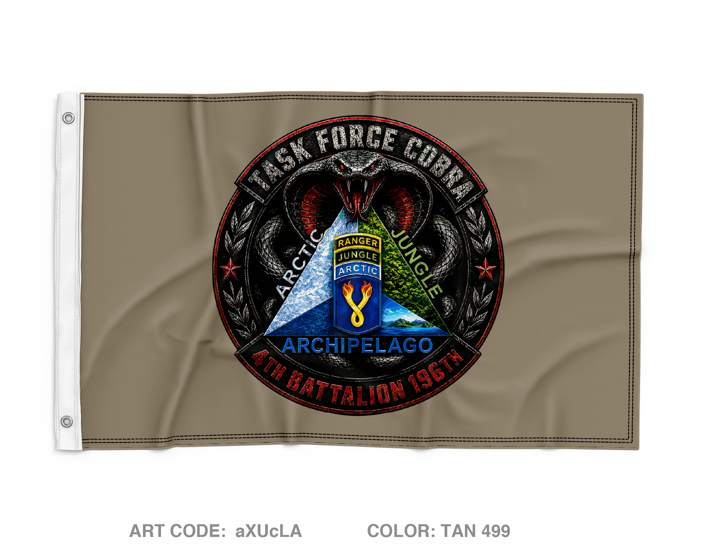4TH BN 196th IN BDE Wall Flag - aXUcLA