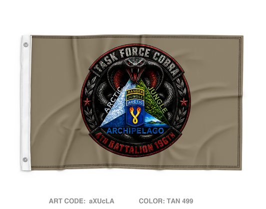 4TH BN 196th IN BDE Wall Flag - aXUcLA