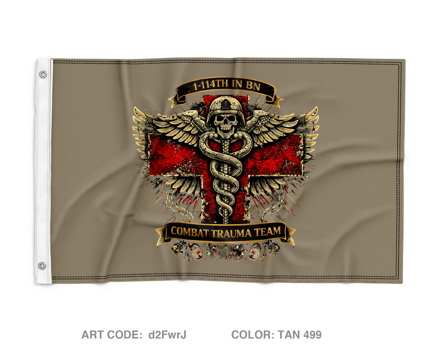 Combat Trauma Team Wall Flag - d2FwrJ