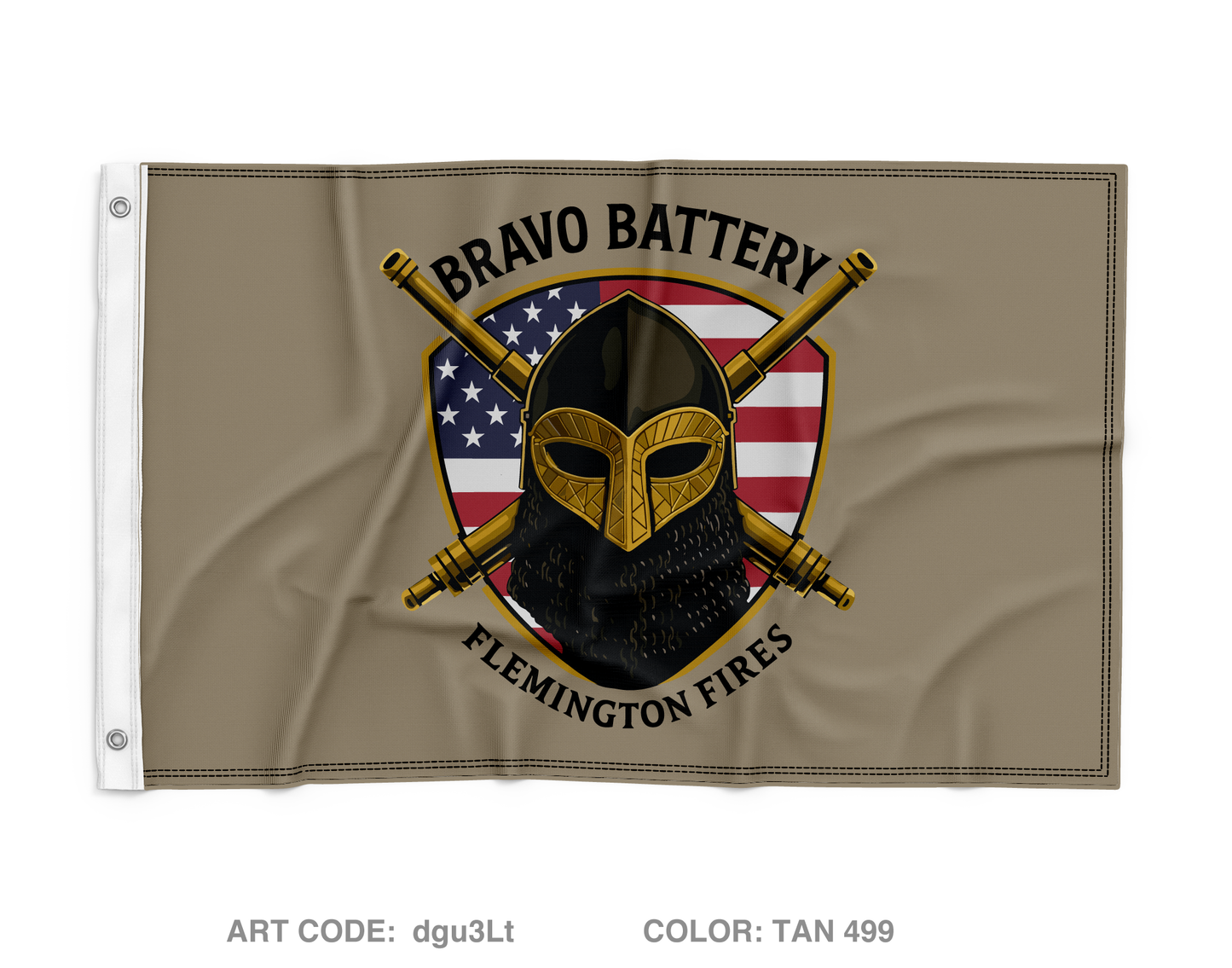 Bravo Battery 3-112 FA Fundraising Collection Collection Wall Flag - dgu3Lt